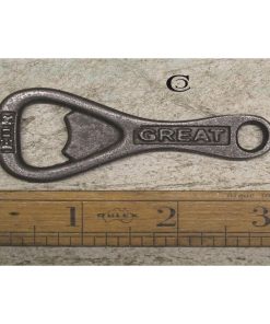 BOTTLE OPENER HAND HELD KEY RING GREAT BRITAIN CAST ANT IRON