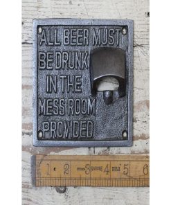 BOTTLE OPENER PLAQUE WALL MOUNTED FULLERS MESS ROOM 4 X 5