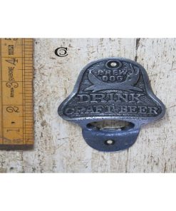 BOTTLE OPENER WALL MOUNTED BREW DOG CAST ANTIQUE IRON