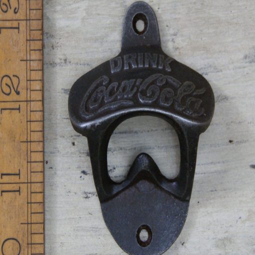 BOTTLE OPENER WALL MOUNTED COCA COLA CAST ANT IRON