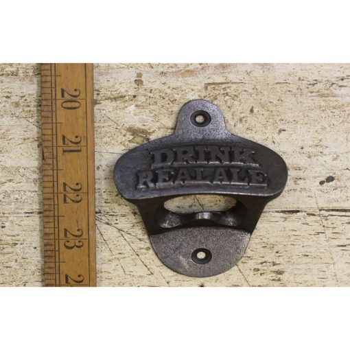 BOTTLE OPENER WALL MOUNTED DRINK REAL ALE CAST ANT IRON