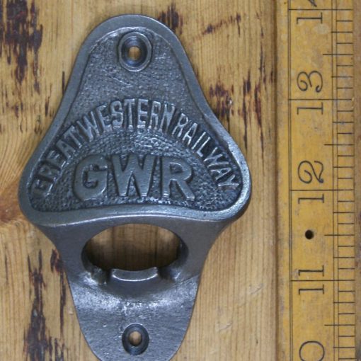BOTTLE OPENER WALL MOUNTED GWR CAST ANTIQUE IRON