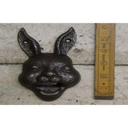 BOTTLE OPENER WALL MOUNTED HARE HEAD CAST ANT IRON 6