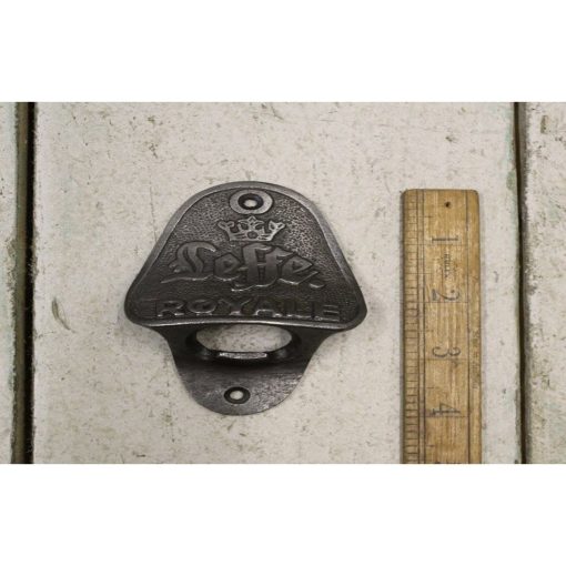 BOTTLE OPENER WALL MOUNTED LEFFE CAST ANTIQUE IRON