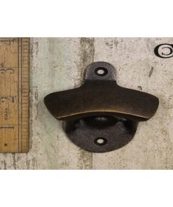 BOTTLE OPENER WALL MOUNTED PLAIN ANTIQUE COPPER ON IRON