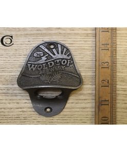 BOTTLE OPENER WALL MOUNTED WOLD TOP BREWERY CAST IRON