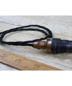 BULB HOLDER FITTING BRONZE WITH 3 CORE BRAIDED WIRE (2500MM)