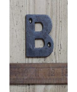 CAST IRON LETTER B 50MM H ANT IRON