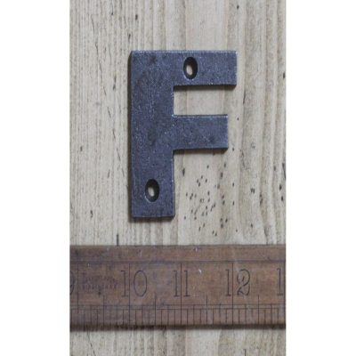 CAST IRON LETTER F 50MM H ANT IRON