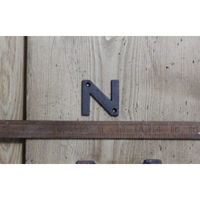 CAST IRON LETTER N 50MM H ANT IRON
