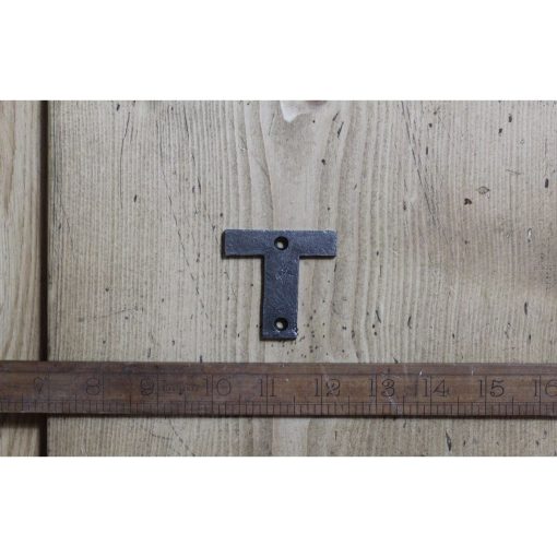 CAST IRON LETTER T 50MM H ANT IRON