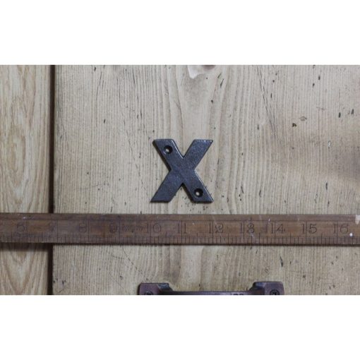 CAST IRON LETTER X 50MM H ANT IRON