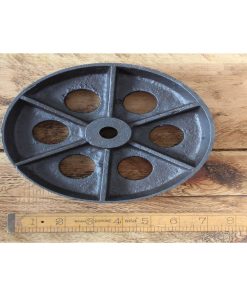 CASTOR WHEEL INDUSTRIAL CAST IRON 185MM DIA 16MM 5/8 HOLE