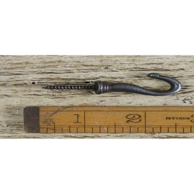 CEILING CUP HOOK SHORT SCREW-IN CAST ANT IRON 50MM