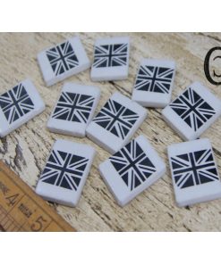 CERAMIC INSERTS FOR LABEL FRAME COAT HOOK UNION JACK – BLACK