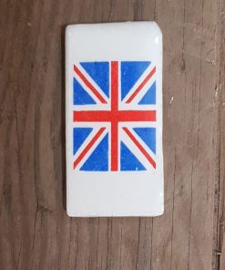 CERAMIC INSERTS FOR LABEL FRAME COAT HOOK UNION JACK -COLOUR