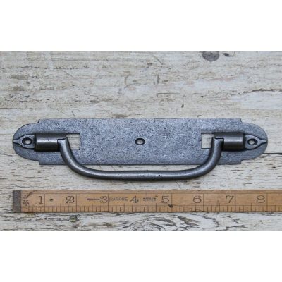 CHEST LIFTING COFFIN HANDLE FRENCH STYLE CAST ANT IRON 200MM