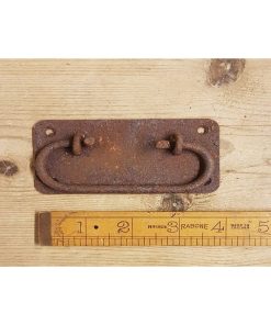 CHEST LIFTING HANDLE PLATE DESIGN RUST 100MM (AF061)