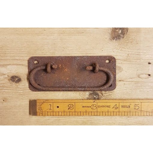 CHEST LIFTING HANDLE PLATE DESIGN RUST 100MM (AF061)
