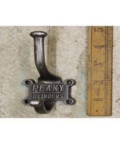 COAT HOOK DOUBLE 2 PART RETRO PEAKY BLINDERS ANT IRON 125M