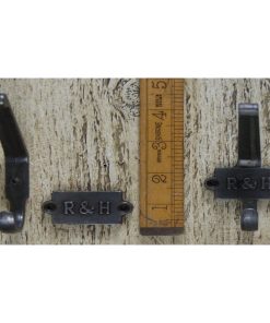 COAT HOOK DOUBLE R & H 2- PART CAST ANT IRON 110MM