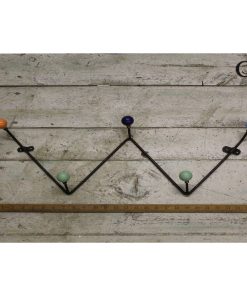 COAT HOOK RACK ATOMIC VINTAGE DESIGN GREEN, BLUE & ORANGE