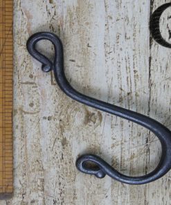 COAT HOOK TRUNK STYLE WAXED ANTIQUE IRON 140MM