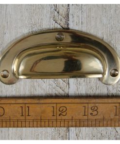 CUP HANDLE ROUND LIPPED SOLID BRASS 102MM