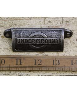 CUP PULL HANDLE LONDON UNDERGROUND ANTIQUE IRON 98MM