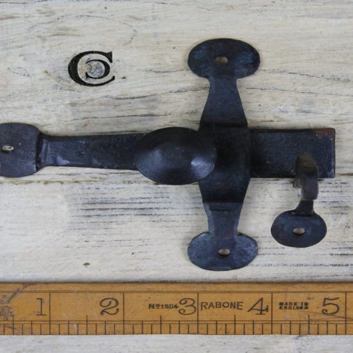 CUPBOARD LATCH PENNY END HANDFORGED BLACK 5