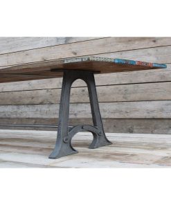 DINING TABLE END FRAME HEAVY AXDANE DOUBLE CAST IRON 710MM