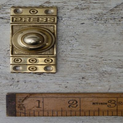 DOOR BELL PUSH PRESS RETRO DESIGN 75 X 30MM SOLID BRASS