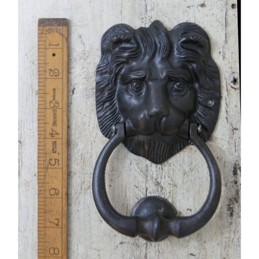 DOOR KNOCKER LION HEAD HEAVY CAST IRON (5440)