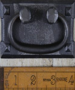 DROP PLATE DRAWER HANDLE CORONA USA CAST ANT IRON 50 X 100MM