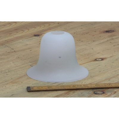 GLASS SHADE BELL SHAPE FROSTED 29MM HOLE 5 DIA