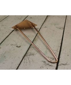 HAIRPIN LEG 2 PRONG POLISHED COPPER 16 / 400MM
