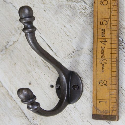 HAT & COAT HOOK ACORN TIP STRONG MALLEAB ANT IRON 5 / 135MM