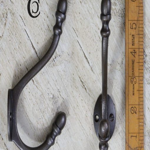 HAT & COAT HOOK ACORN TIP STRONG MALLEAB ANT IRON 5 / 135MM