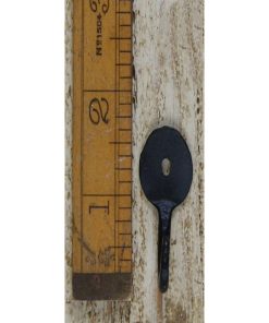 KEY HOOK SINGLE PENNY END H/FORGED BLACK BEESWAX 1.5 / 40MM