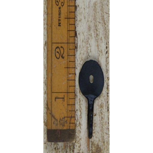 KEY HOOK SINGLE PENNY END H/FORGED BLACK BEESWAX 1.5 / 40MM