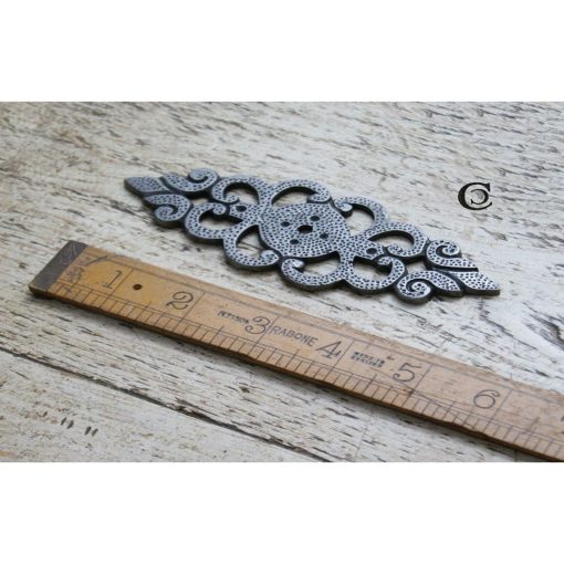 KNOB BACKPLATE ONLY FILIGREE CAST ANTIQUE IRON 70MM