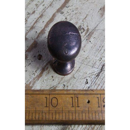 KNOB PLAIN SHAKER WITH SEAM CAST ANTIQUE COPPER 35MM DIA