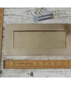 LETTER BOX PLATE CAST SOLID BRASS 4 X 12 / 100 X 300MM
