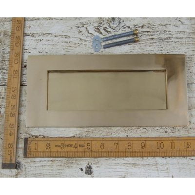LETTER BOX PLATE CAST SOLID BRASS 4 X 12 / 100 X 300MM