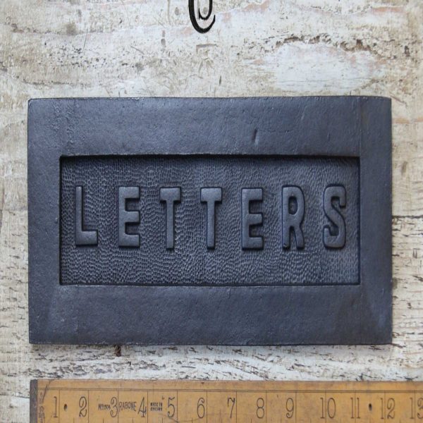 Letter Box Plate Letters Cast Antique Iron 300 X 100 mm