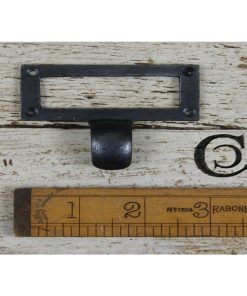 LIBRARY LABEL FRAME PULL SQUARE CAST ANT IRON 70 X 30MM