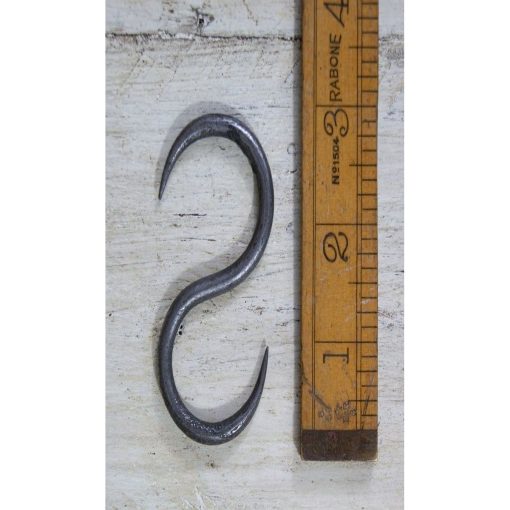 MEAT HOOK ‘S’ SHAPE HAND FORGED ANTIQUE IRON 3.0 / 70MM