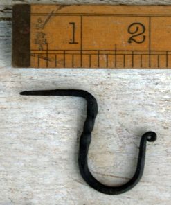 NAIL IN SINGLE HOOK TWISTED H/FORGED BLACK B/WAX 40MM