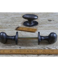 OVAL DOOR MORTISE KNOB ANT IRON RIVEN 2.5 / 60MM UNSPRUNG