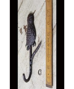 OWL ON BRANCH CAST BLACK IRON 6.5 / 170MM